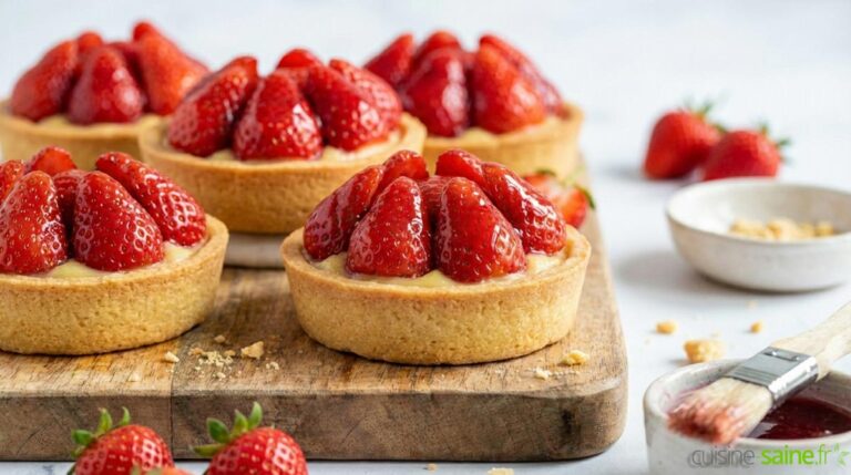 Tartelettes aux fraises sans gluten ni lactose