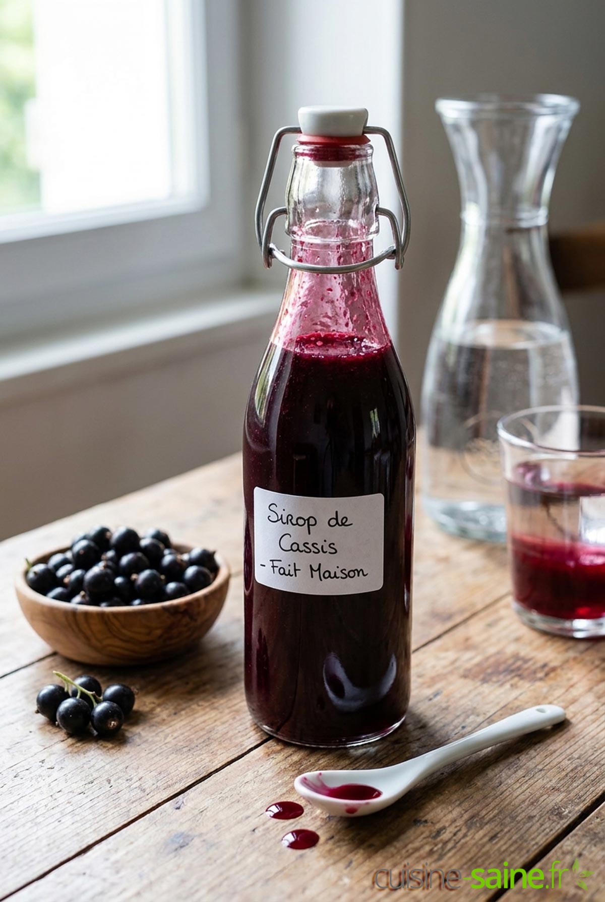 Sirop de cassis maison à froid