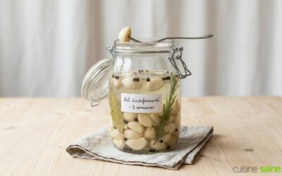 Ail lacto-fermenté en saumure (fermentation naturelle et conservation longue)