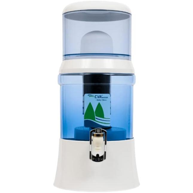 Fontaine EVA BEP 7 L avec cuve en verre et système magnétique de purification et dynamisation