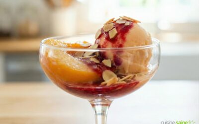 Pêche Melba revisitée (sans gluten ni lactose)