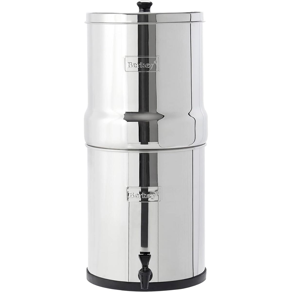 Purificateur d'eau Berkey Big Black 8,5 L en acier inoxydable avec 2 éléments Black Berkey