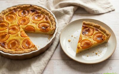 Tarte aux abricots sans gluten ni lactose légère en sucre