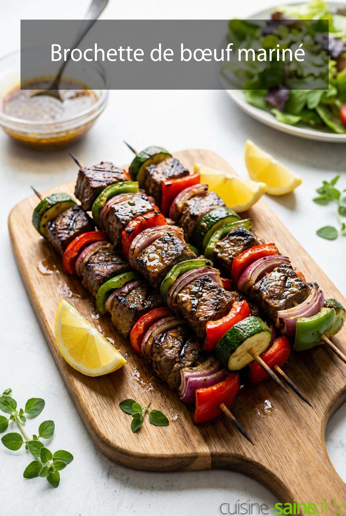 Recette de brochette de bœuf mariné
