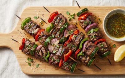 Brochette de bœuf mariné