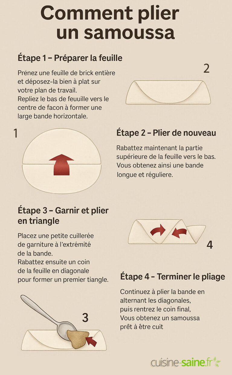 Comment plier des samoussas ?
