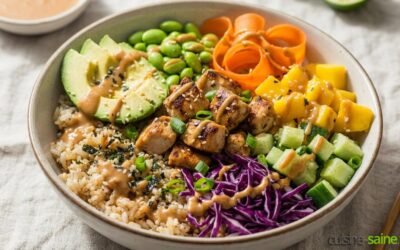 Recette de poke bowl poulet sans gluten sans lactose