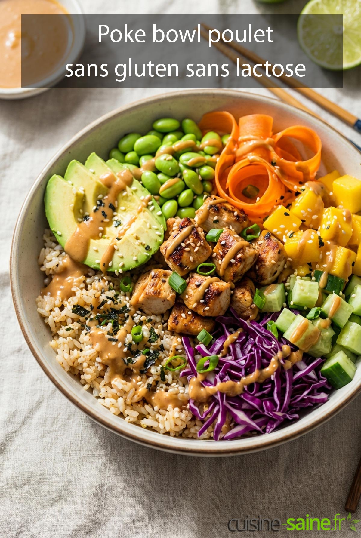 Recette de poke bowl poulet