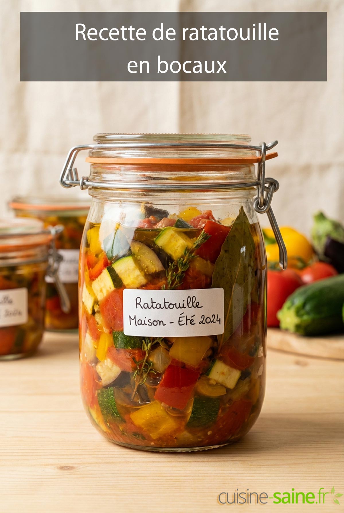 Recette de ratatouille en bocaux