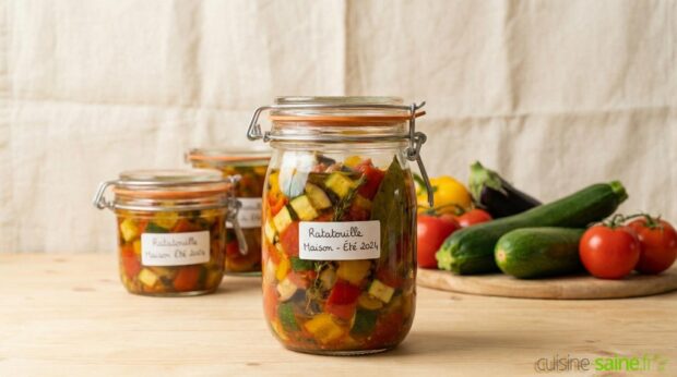 Recette de ratatouille en bocaux