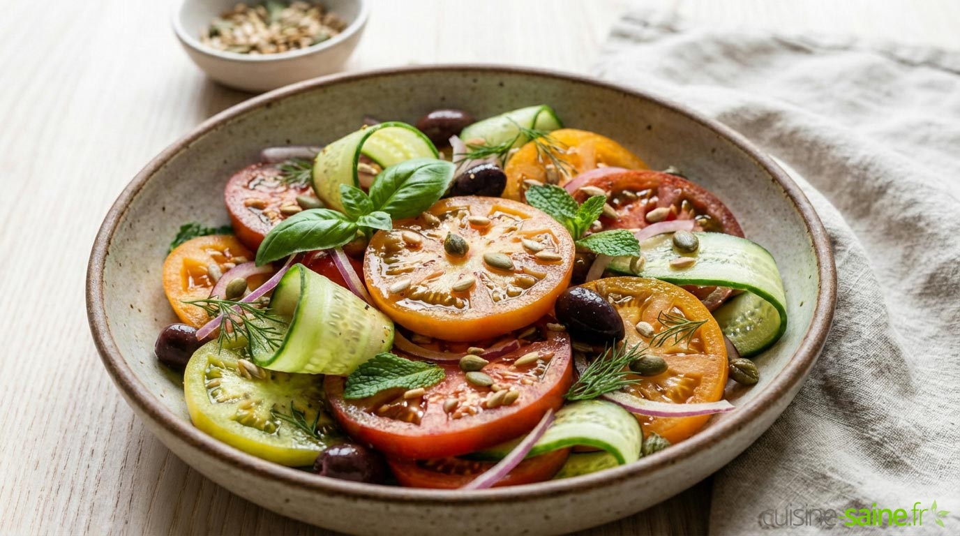 Recette de salade tomate concombre