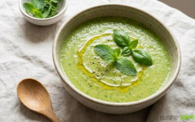 Recette de soupe de courgettes froide sans gluten ni lactose