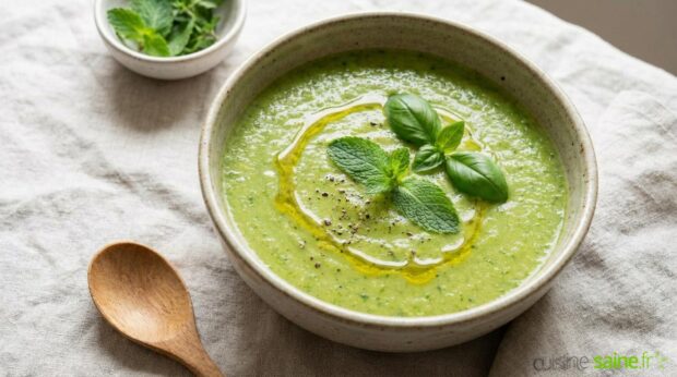Recette de soupe de courgettes froide