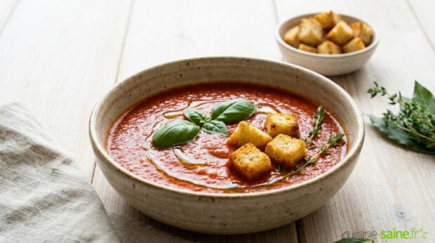 Recette de soupe à la tomate façon grand-mère (sans gluten sans lactose)