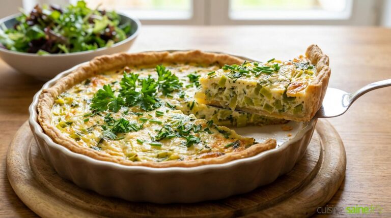 Tarte aux poireaux sans gluten sans lactose