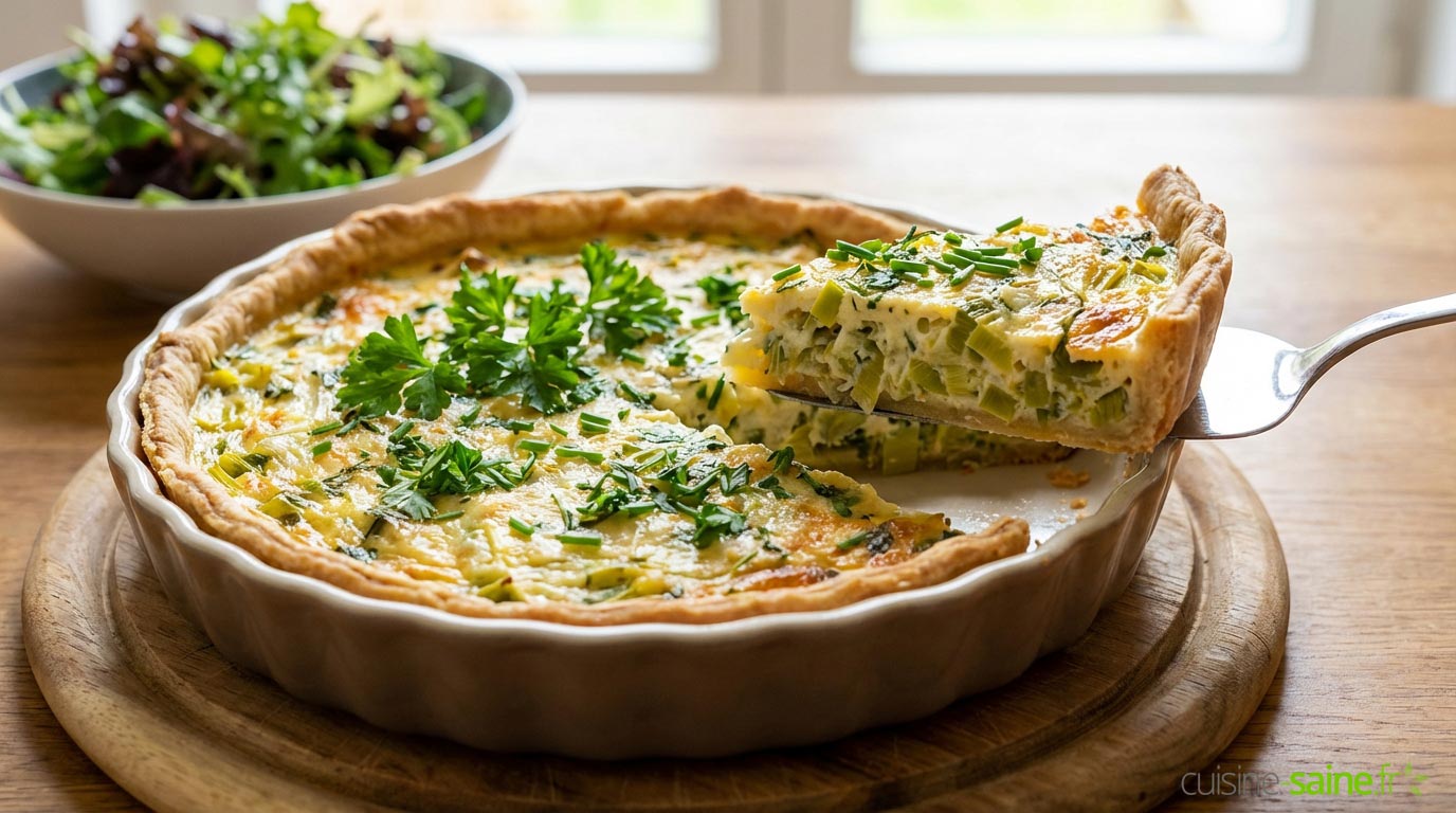 Tarte aux poireaux sans gluten
