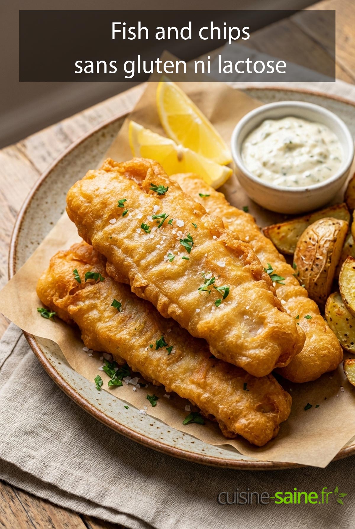 Recette de fish and chips sans gluten ni lactose