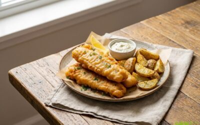 Fish and chips sans gluten ni lactose