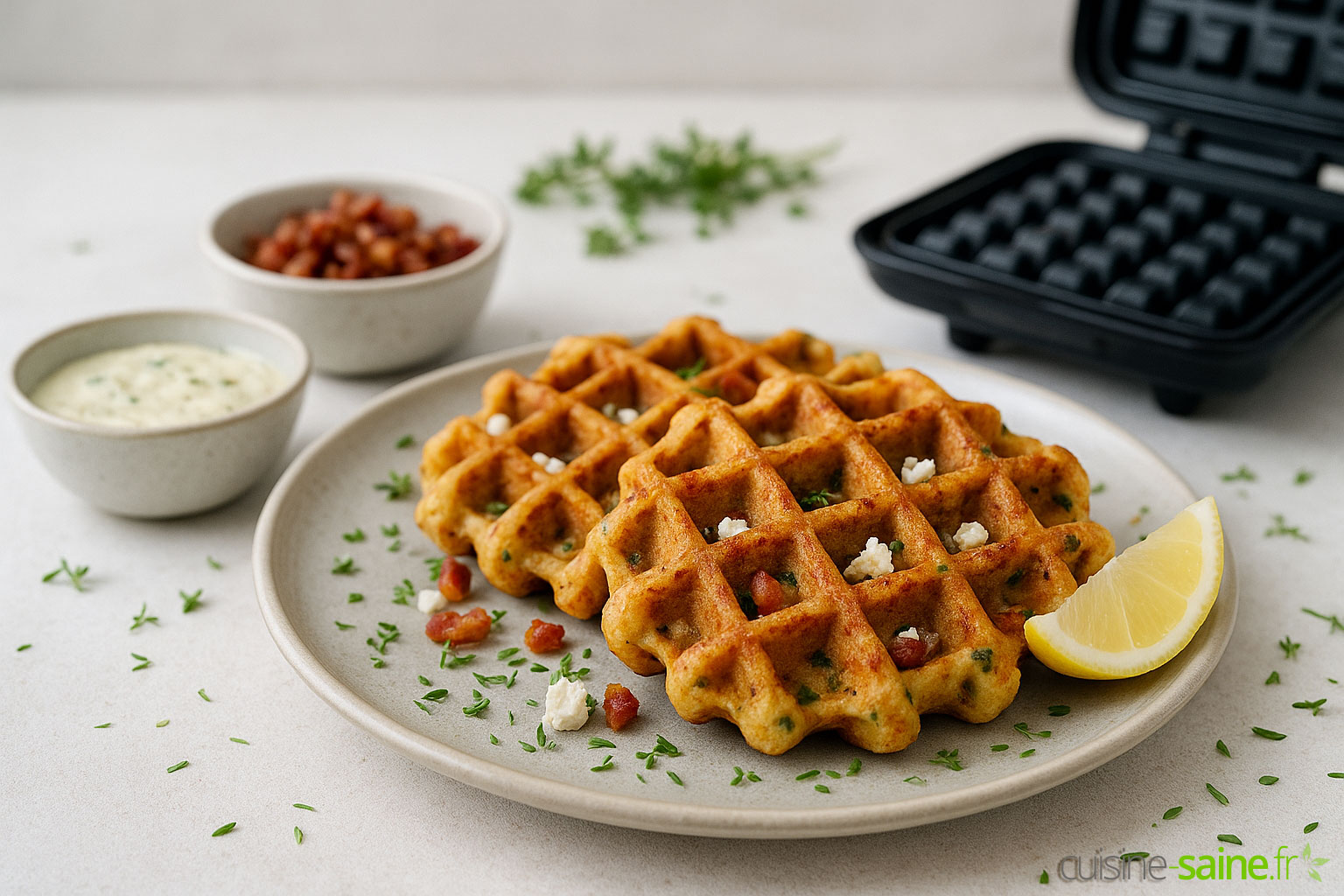 Gaufres salées sans gluten
