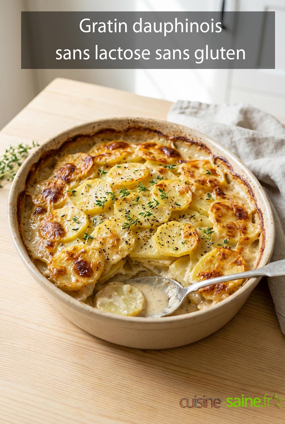 Gratin dauphinois sans lactose sans gluten