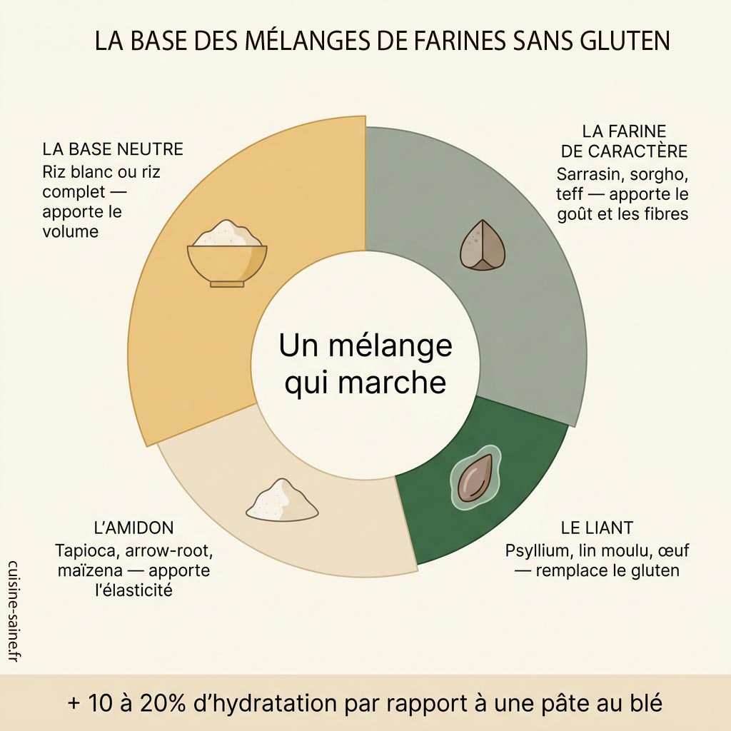 La base de mélanges de farines sans gluten