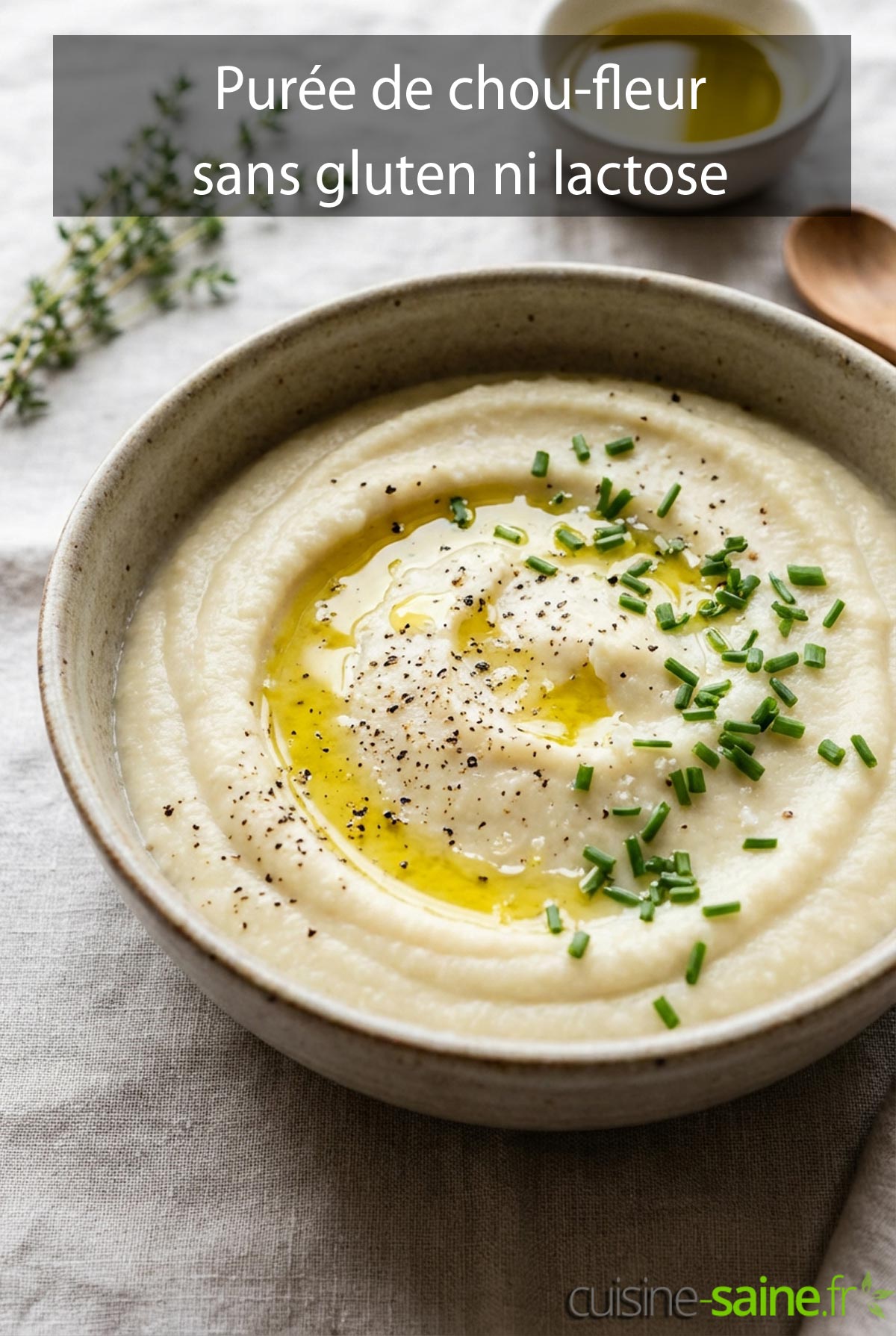 Recette de purée de chou-fleur sans lactose