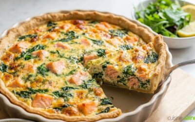Quiche saumon épinard sans gluten ni lactose