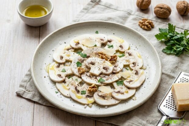 Recette de salade de champignons de paris crus