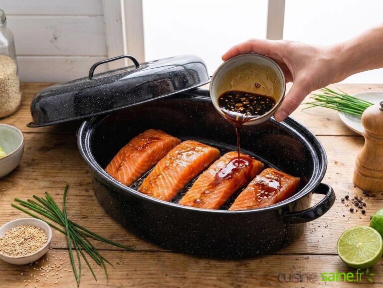 Saumon au four sucré salé sans gluten ni lactose