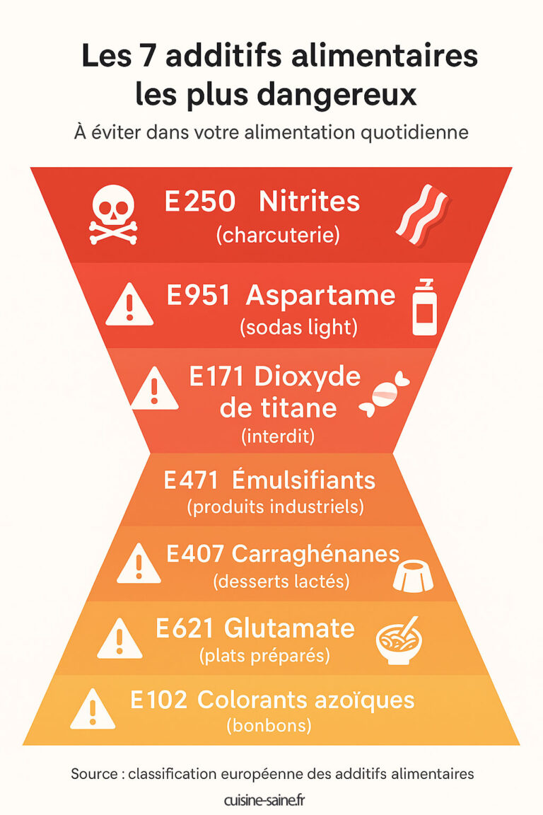 Les 7 additifs alimentaires les plus dangereux pour la santé humaine