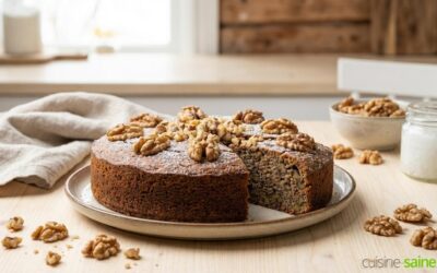 Gâteau aux noix sans gluten ni lactose