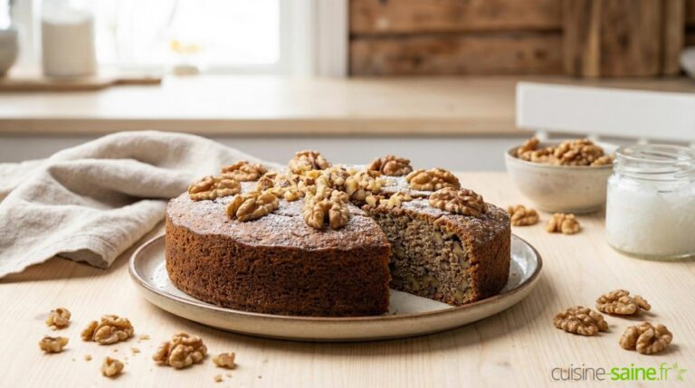 Gâteau aux noix sans gluten ni lactose