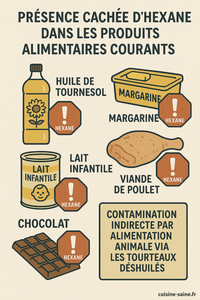 Présence d'hexane dans les produits alimentaires courants