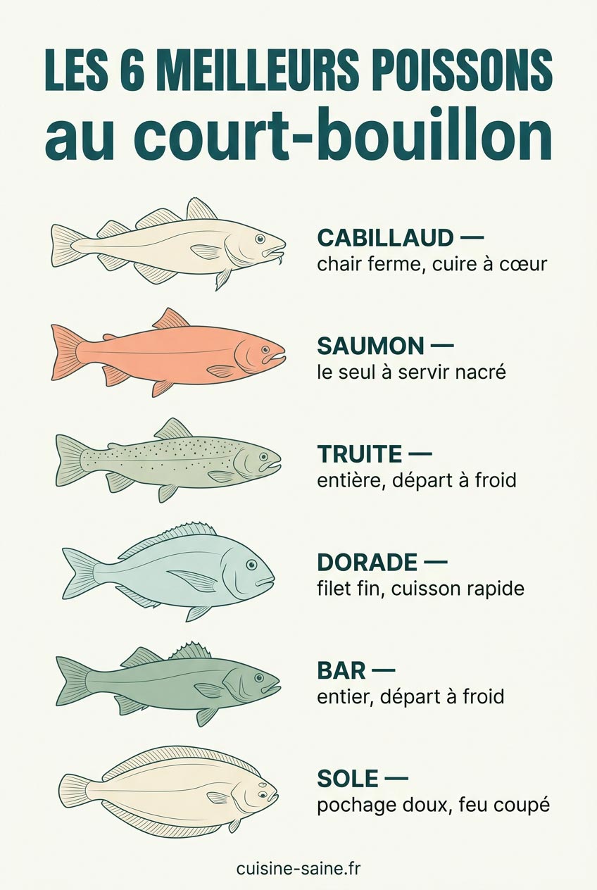 Les meilleurs poissons pour une cuisson au court-bouillon
