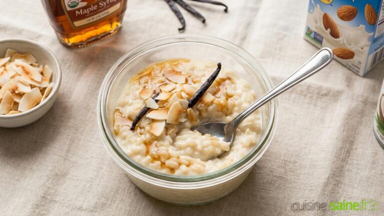 Recette de riz au lait vegan sans lactose