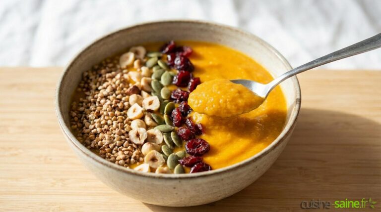Recette de smoothie bowl d’automne sans gluten ni lactose