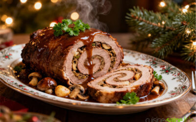 Rôti de veau farci sans gluten ni lactose spécial fêtes
