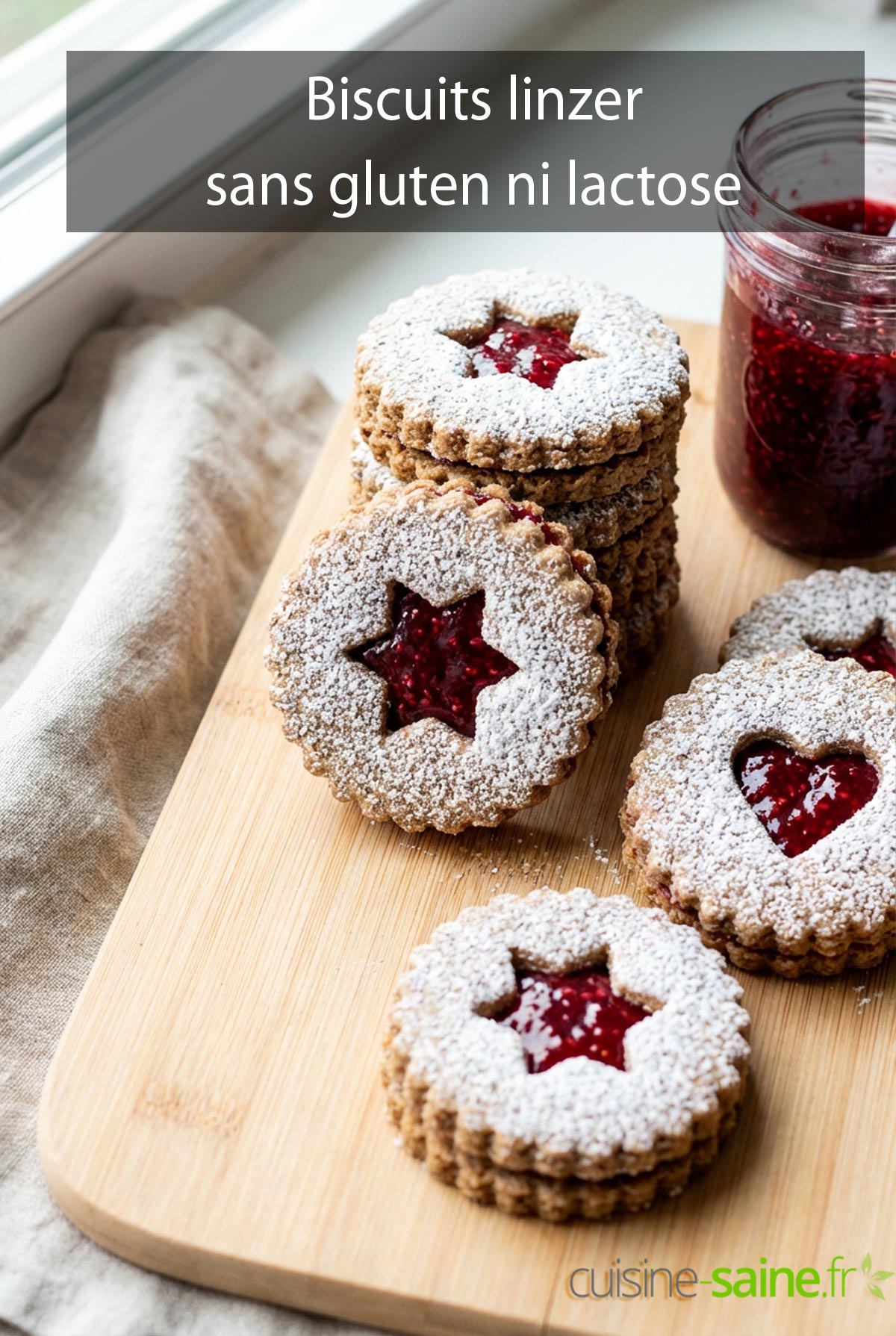 Biscuits linzer sans gluten ni lactose