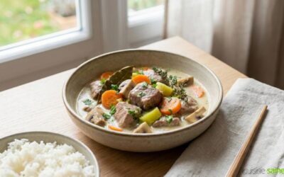 Blanquette de veau facile et légère sans gluten ni lactose