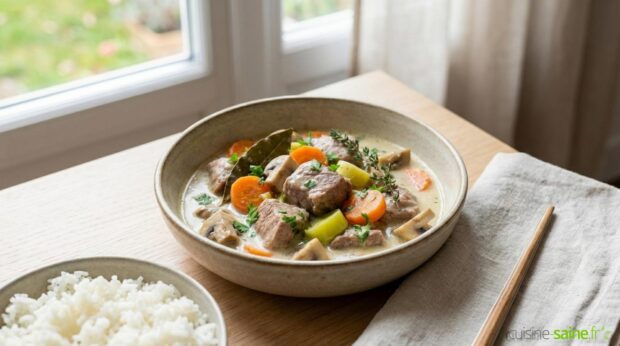 Blanquette de veau facile et légère sans gluten ni lactose