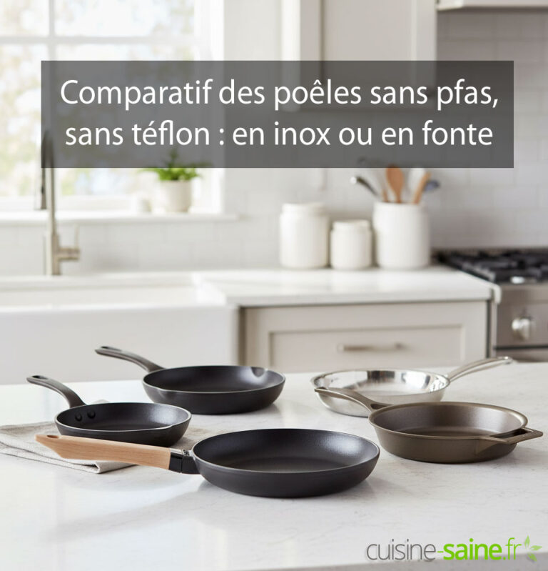 Comparatif des poêles sans pfas, sans téflon : en inox ou en fonte