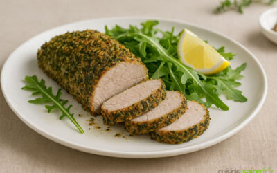 Filet mignon en croûte d’herbes et sarrasin sans gluten ni lactose