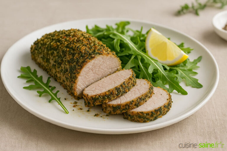 Filet mignon en croûte d’herbes et sarrasin sans gluten ni lactose