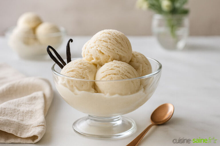 Glace vegan sans lactose à la vanille