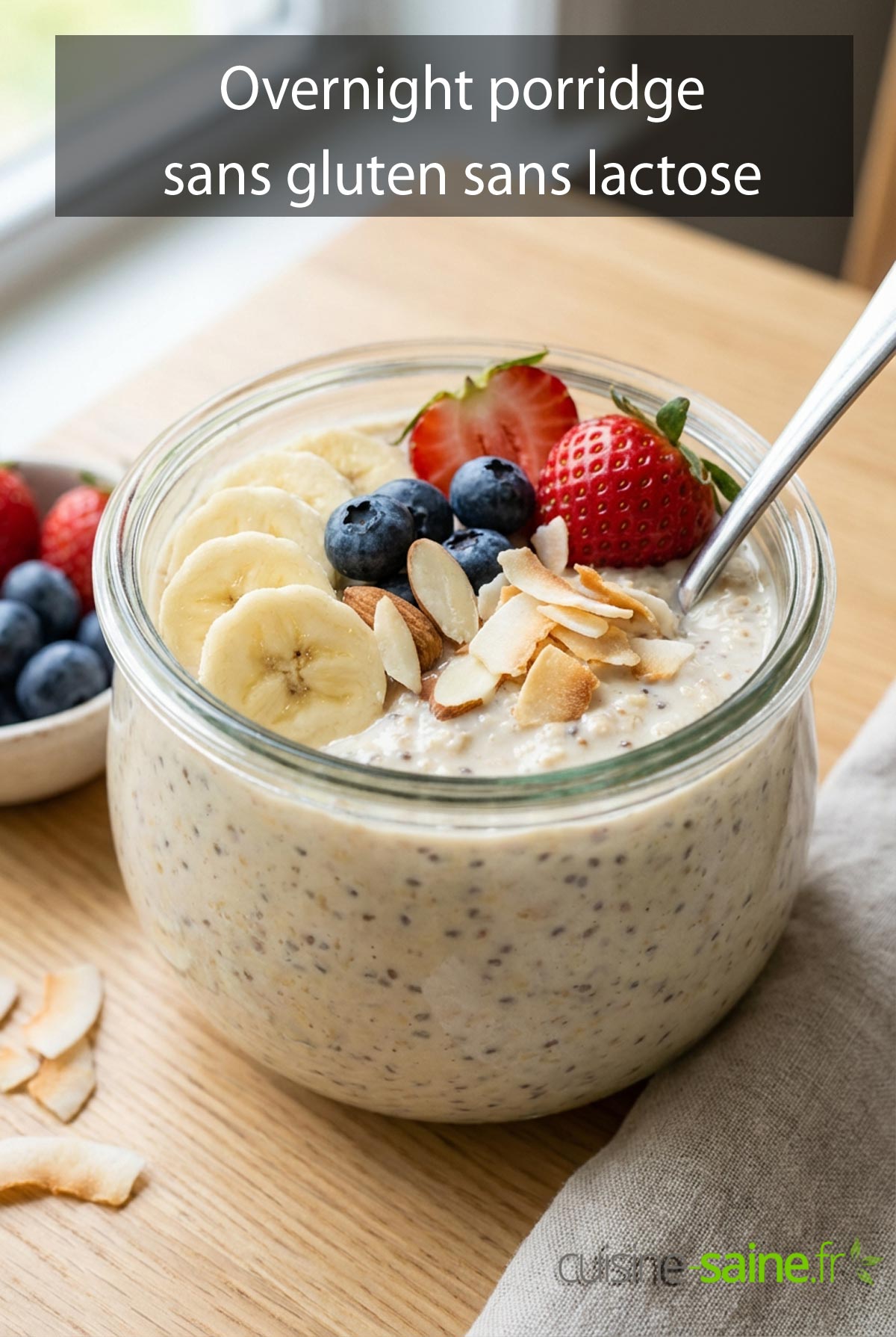 Recette de l’overnight porridge sans gluten sans lactose