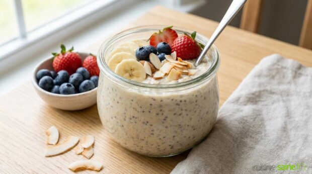 Overnight porridge sans gluten sans lactose