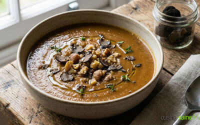 Soupe potimarron châtaigne à la truffe sans lactose