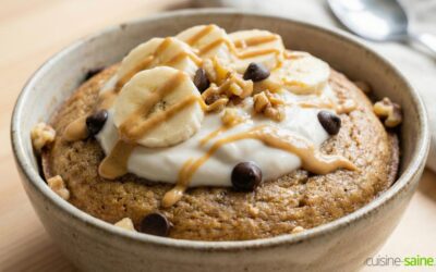 Bowl cake banane sans gluten ni lactose