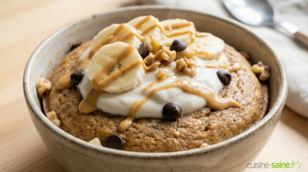 Bowl cake banane sans gluten ni lactose