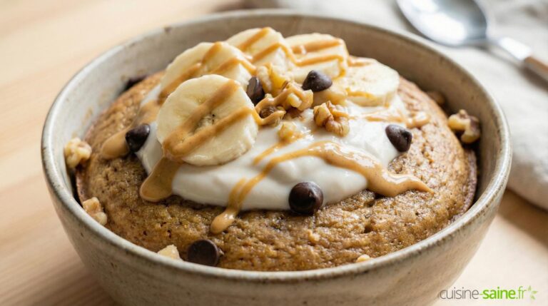 Bowl cake banane sans gluten ni lactose